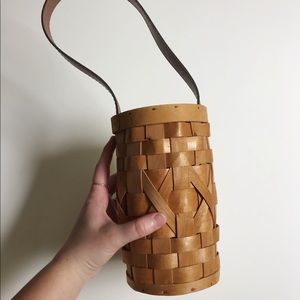 Woven, Leather Strapped Drink Holder